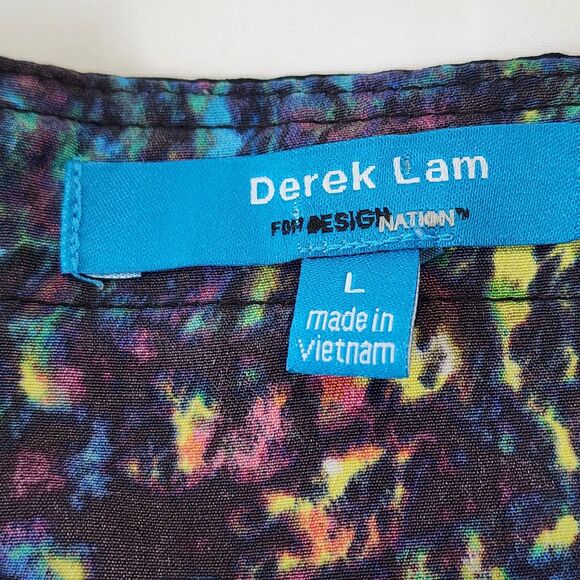 Derek Lam for Design Nation Nightshade Rio De Janeiro Peplum Splatter Top sz L - Picture 3 of 13